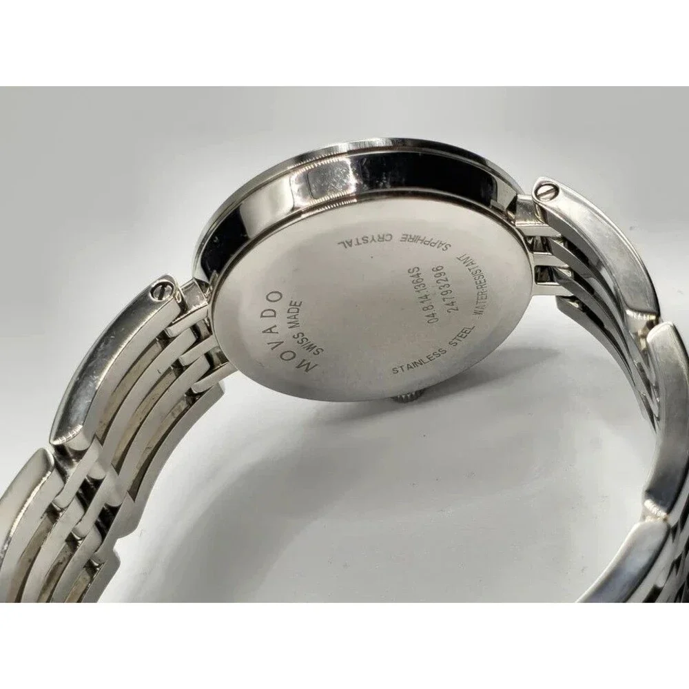 Movado Esperanza Black Dial Womens Watch 607052 Stainless Steel Swiss Quartz